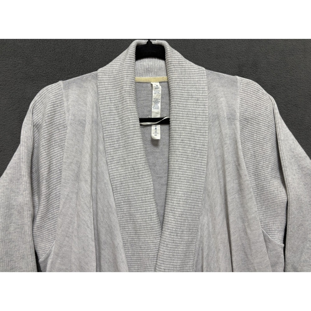 Lululemon Cardigan Open Front Asymmetrical Wool Silk Cashmere Blend Women's Sz 6 - Picture 2 of 16